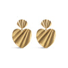 ENAMEL Copenhagen Earrings, Wave Heart Earrings Gold Plated