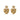 ENAMEL Copenhagen Earrings, Wave Heart Earrings Gold Plated