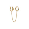 ENAMEL Copenhagen Hoop, Love Chain One Piece Earrings Gold Plated