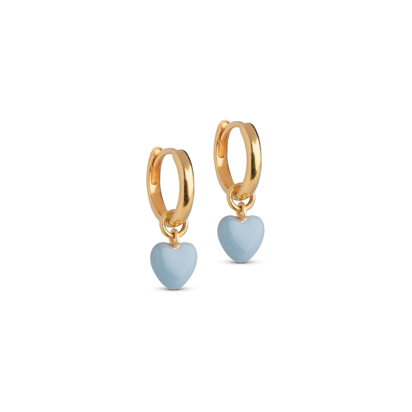 ENAMEL Copenhagen Hoops, Amore Earrings Steel Blue