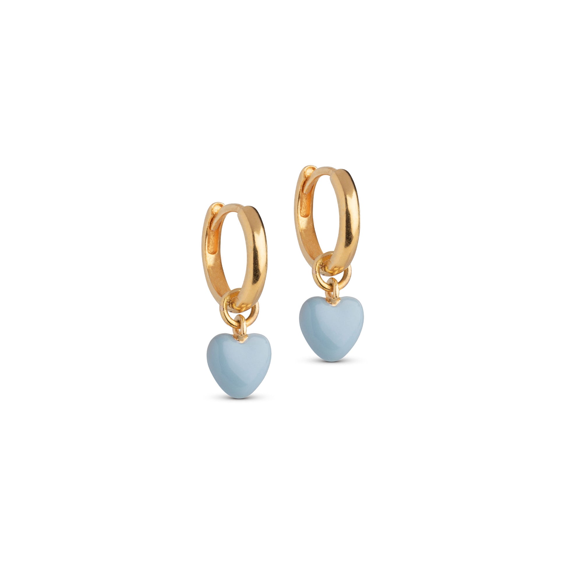 ENAMEL Copenhagen Hoops, Amore Earrings Steel Blue