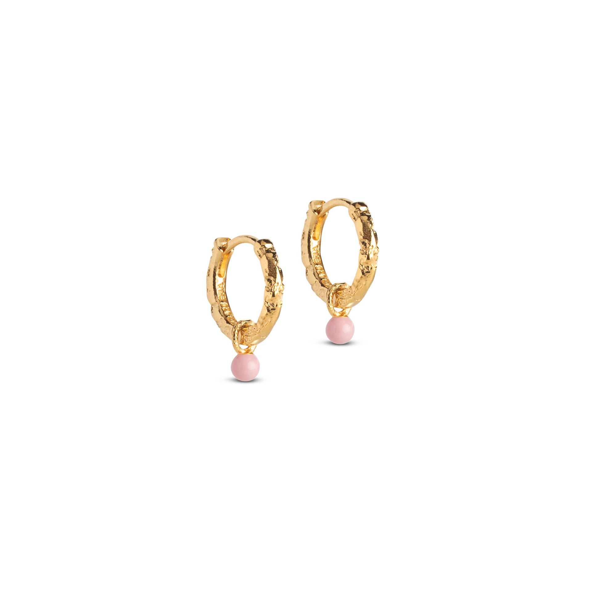 ENAMEL Copenhagen Hoops, Belle Earrings Light pink