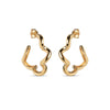 ENAMEL Copenhagen Hoops, Curly Earrings 925S/GP