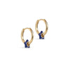 ENAMEL Copenhagen Hoops, Enamel Tokens Star Earrings Navy Blue