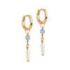 ENAMEL Copenhagen Hoops, Liva Earrings Blue Quartz