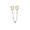 ENAMEL Copenhagen Hoops, Lola Chain One Piece Earrings Earthtone