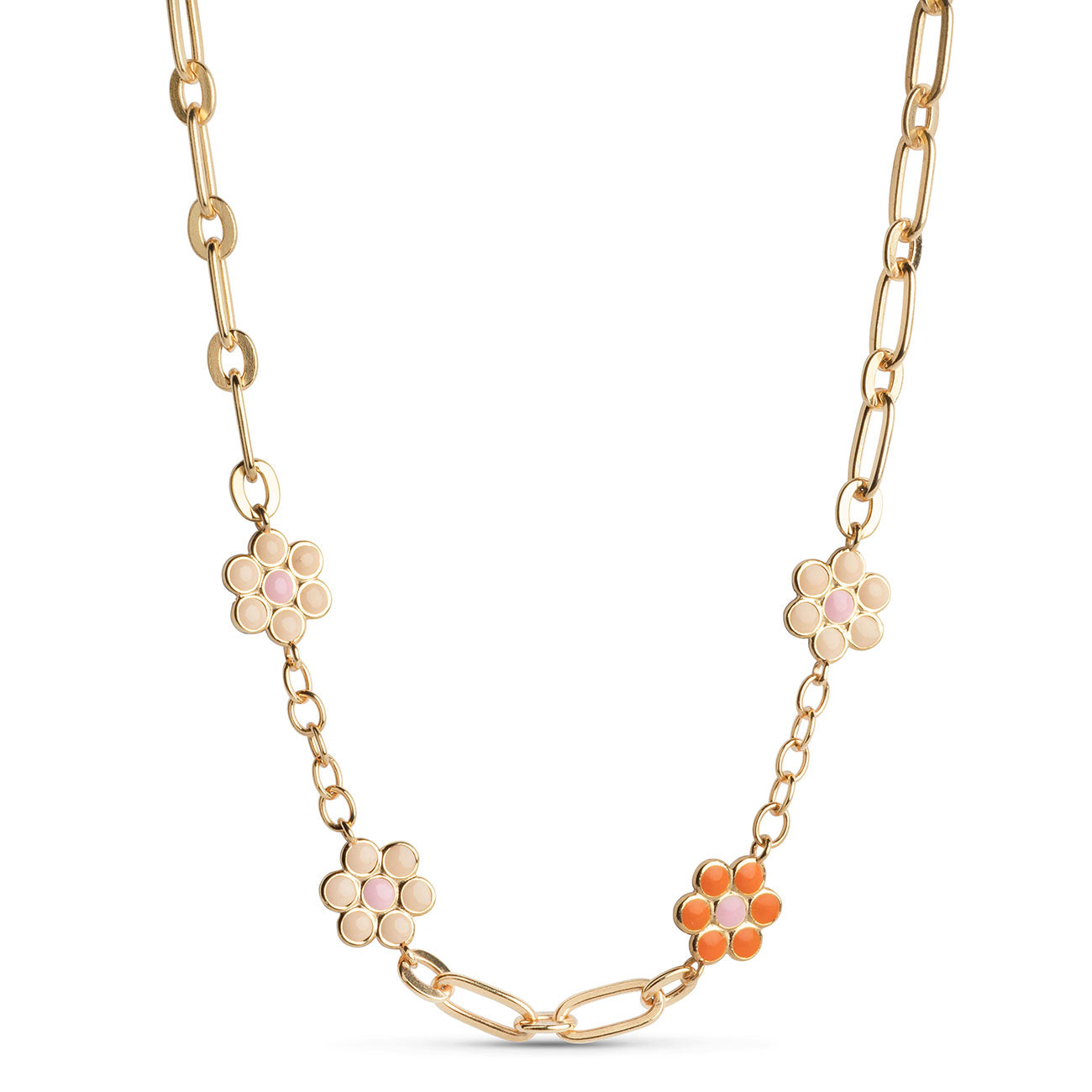 ENAMEL Copenhagen Necklace, Blossom Necklaces Orange/Beige/Light blue/Light pink