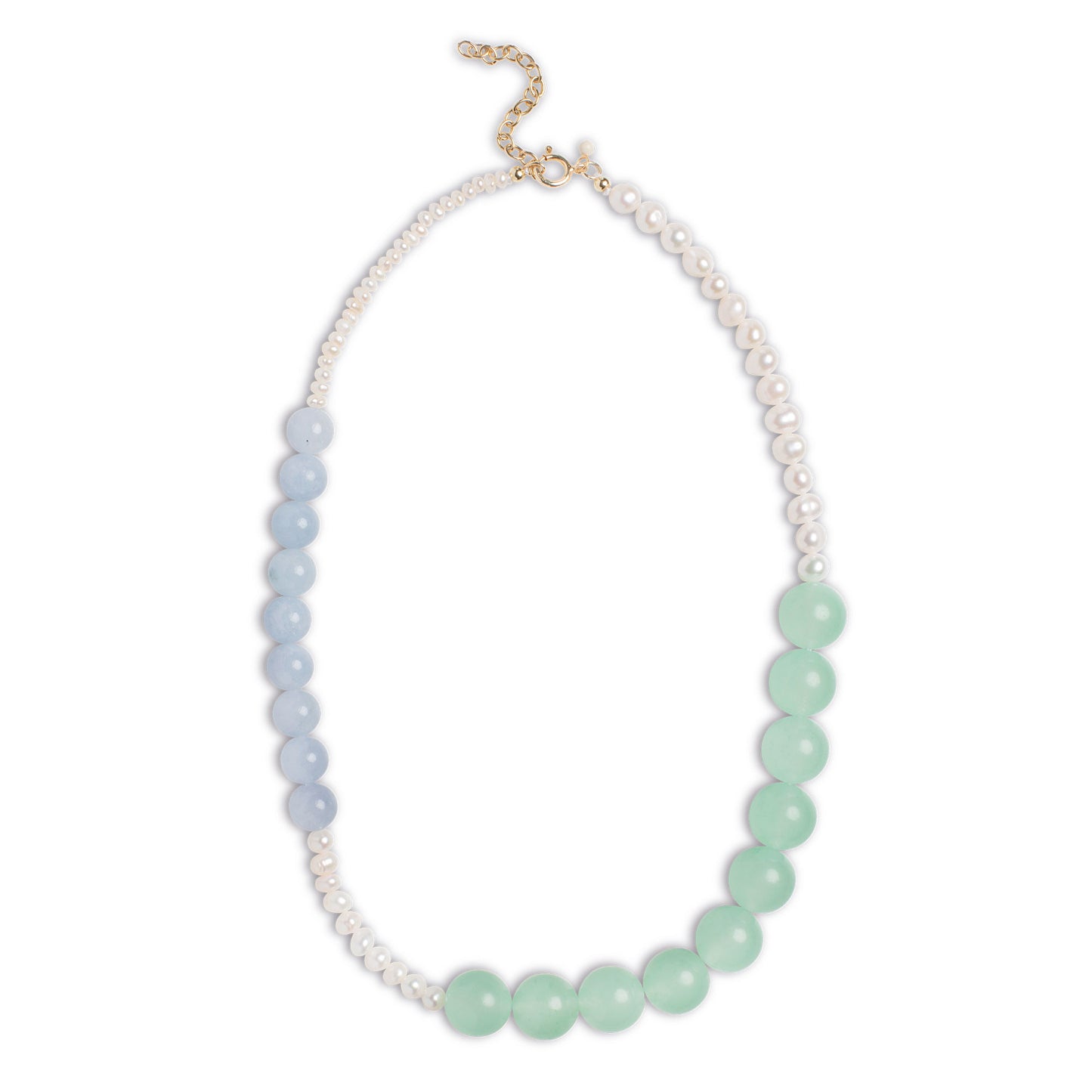 ENAMEL Copenhagen Necklace, Yara Necklaces Pearls, Light Blue and Light Green
