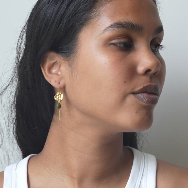 ENAMEL Copenhagen Earrings, Kai Earrings Khaki