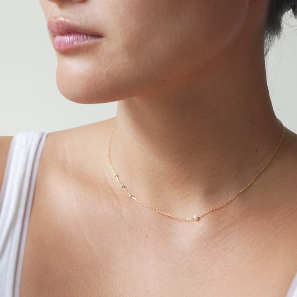 ENAMEL Copenhagen Necklace, Lola Simple Necklaces Citrus Sky