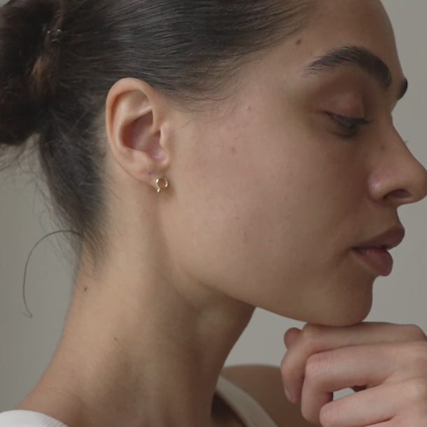 ENAMEL Copenhagen Studs, Dotta Earrings 925S/GP