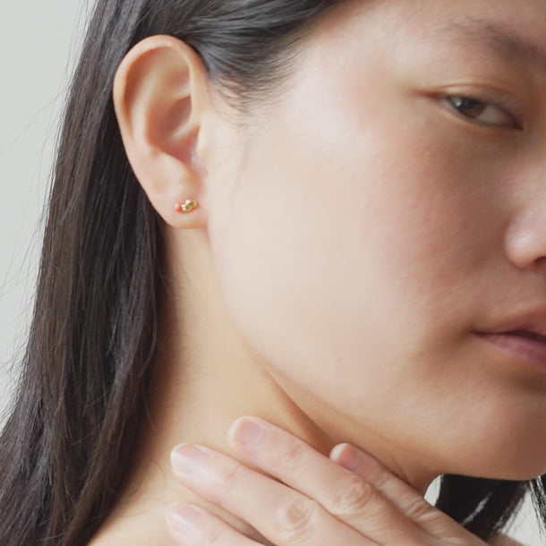 ENAMEL Copenhagen Studs, Nara Earrings Light Coral