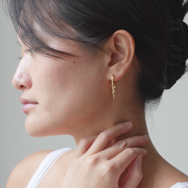 ENAMEL Copenhagen Hoops, Nara Rain Earrings 925S/GP