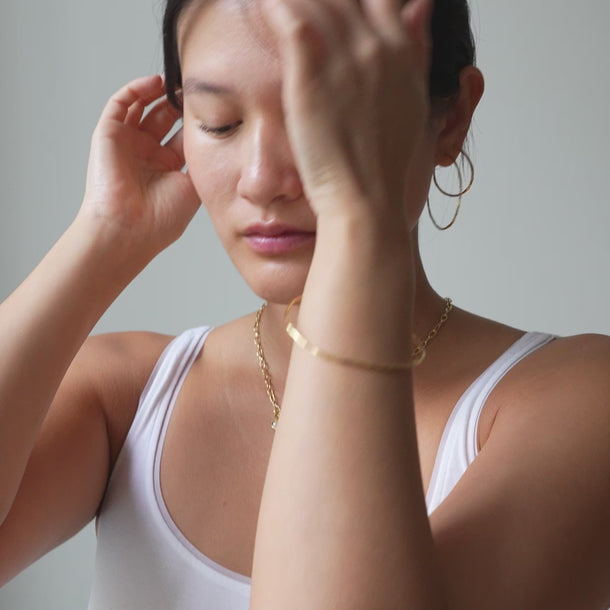 ENAMEL Copenhagen Bangle, Organic Arena Bracelets 925S/GP/M