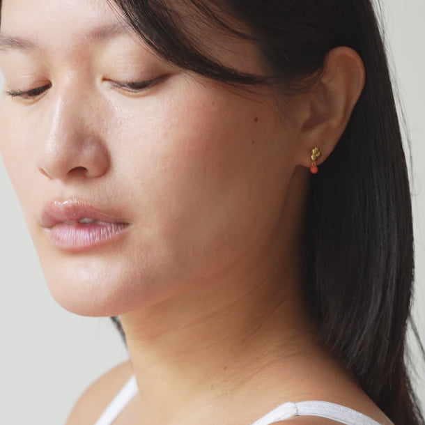 ENAMEL Copenhagen Earrings, Nara Ball Earrings Light Coral