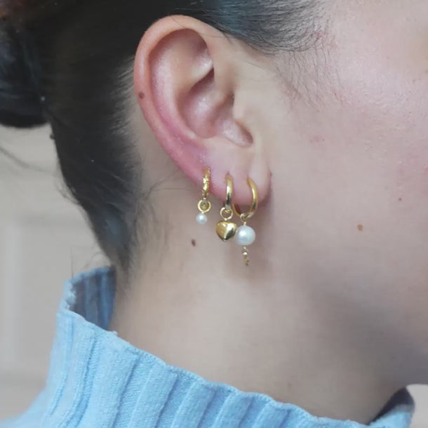 ENAMEL Copenhagen Hoops, Cara Earrings Pearls