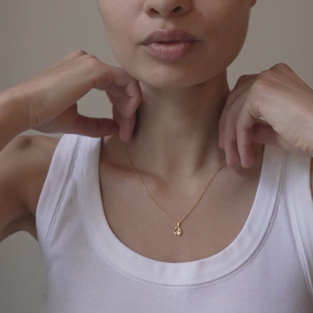 ENAMEL Copenhagen Necklace, Four-Leaf Clover Necklaces 925S/GP/M