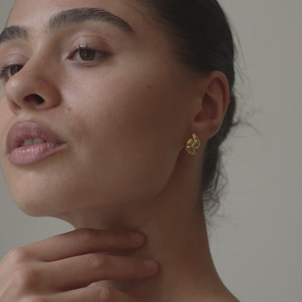 ENAMEL Copenhagen Studs, Tova Earrings 925S/GP