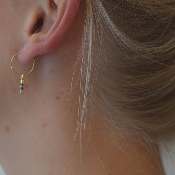 ENAMEL Copenhagen Hoops, Petra Dangle Earrings Moon Tide