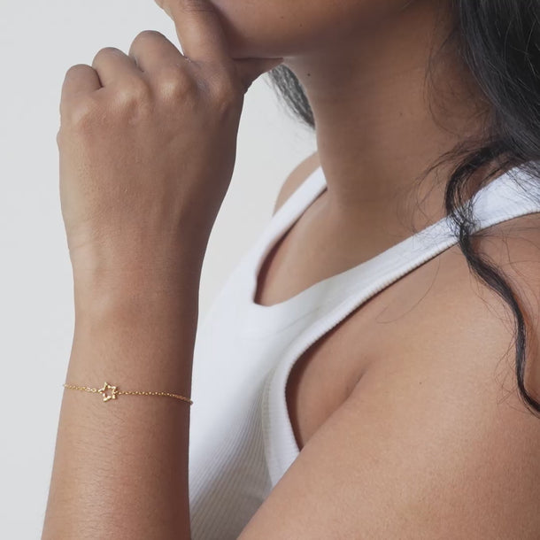 ENAMEL Copenhagen Bracelet, Organic Star Bracelets Gold Plated