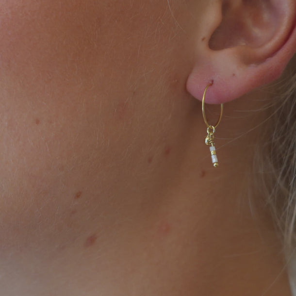 ENAMEL Copenhagen Hoops, Petra Dangle Earrings Daisy