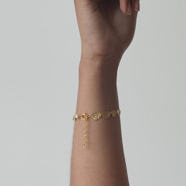 ENAMEL Copenhagen Bracelet, Wave Chunky Bracelets Gold Plated