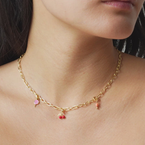 ENAMEL Copenhagen Charm, Lovely Lollipop Charms Dark Pink