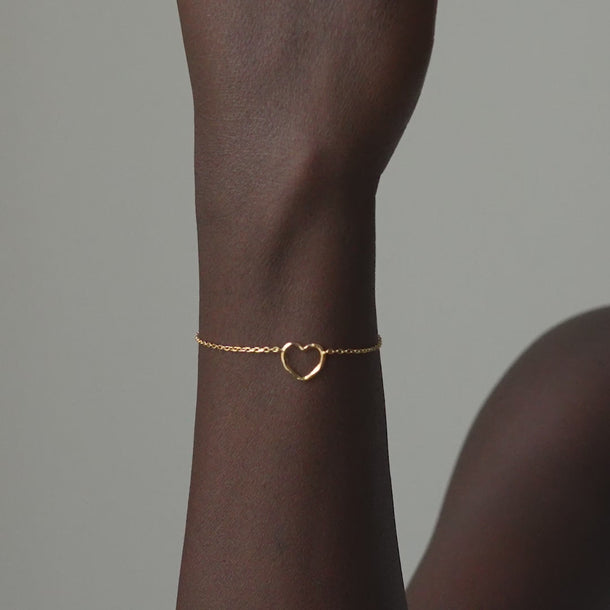 ENAMEL Copenhagen Bracelet, Organic Heart Bracelets 925S/GP/M