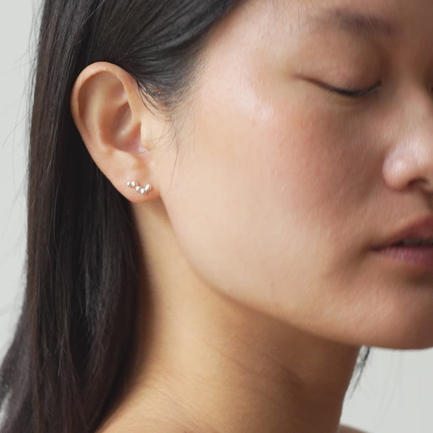 ENAMEL Copenhagen Studs, Nara Long Earrings 925S