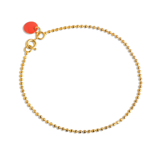 ENAMEL Copenhagen Bracelet, Ball Chain Bracelets Coral