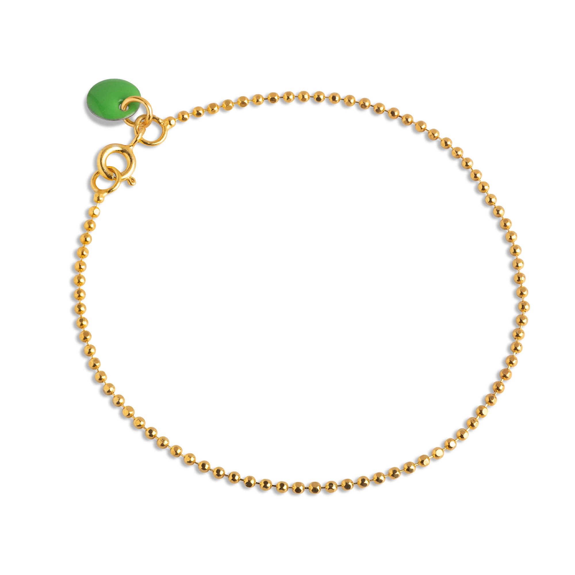 ENAMEL Copenhagen Bracelet, Ball Chain Bracelets Green